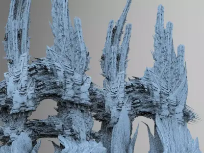 Alien Cliffs rock structure Base 3 designs 3D model