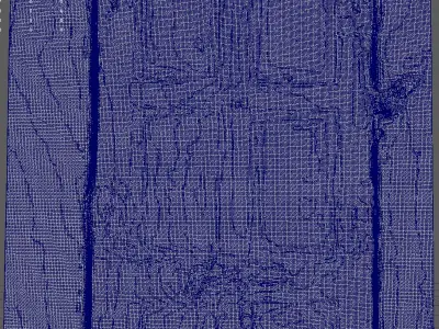 The structure of Wooden doors of Indian society 3D model