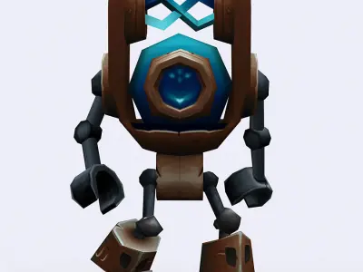 3DRT - Chibii-robot-11 Low-poly 3D model