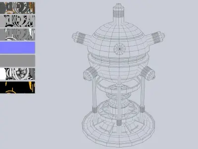 Nuclear reactor Low-poly 3D model purchase