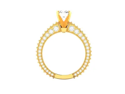 Solitaire Wedding Engagement Women Ring 3D print model get