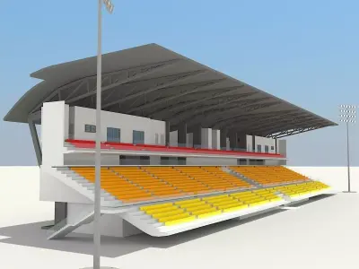 Stadium with seats 3D model