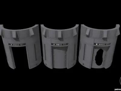 Star Wars Death Star Elevators for action figures 3D print model