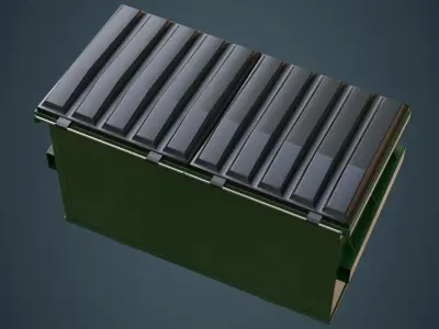 Dumpster 3A Low-poly 3D model
