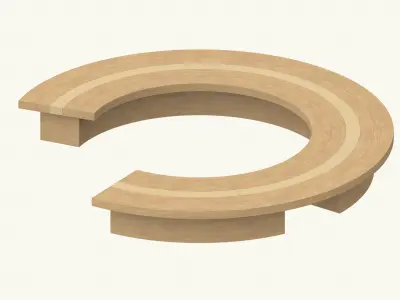Furniture Outdoor benches Tree Bench Low-poly 3D model