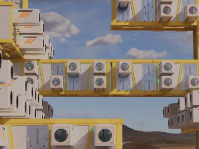 Sci-fi Public Housing 002 3D model