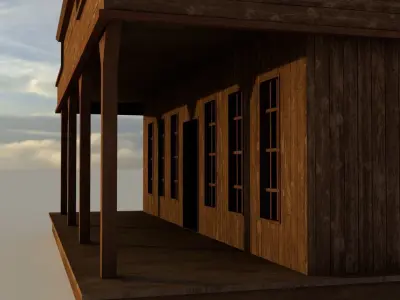 Sheriff Office Low-poly 3D model