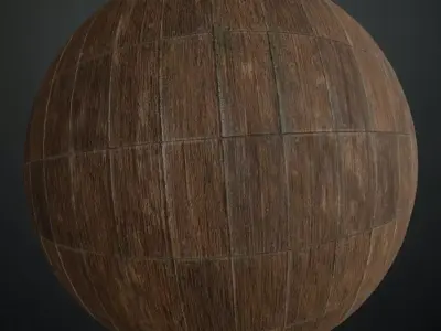 Weathered Red Painted Barn Wood PBR Seamless Texture