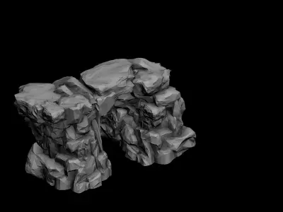 Stone - cave 1116 3D model