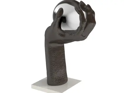 Hand Ball Decor Object 3D model