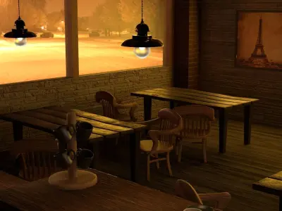 Coffee Shop 3D model