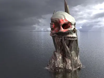 Scull Spire cliff 3D model