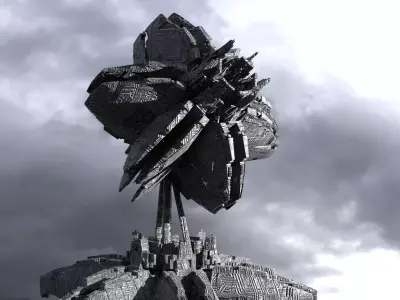 Military Ops Satellite Dome 5 3D model