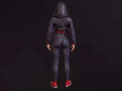 Sci Fi Girl Low-poly 3D model
