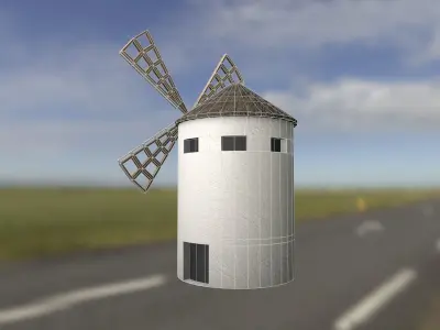 Windmill Low-poly 3D model