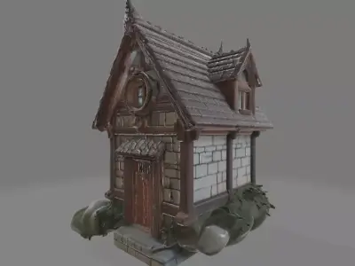 3D House medeival 3D print model