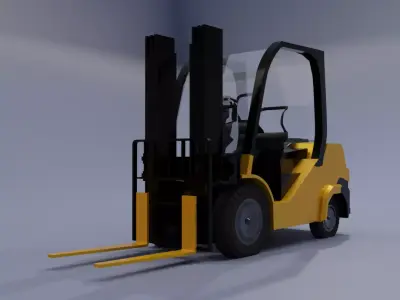 Semi realistic Forklift 3d Model Low-poly 3D model