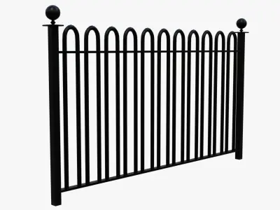 Metal Fence 3D model 2