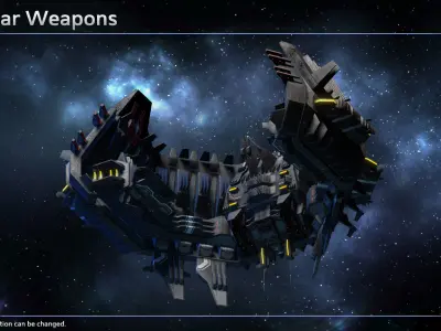 Progenitor Space Station Low-poly 3D model