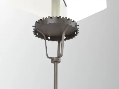 Tall Forged Iron Floor Lamp 3D model