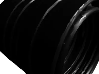 Corrugated Industrial Pipe Segment Low-poly 3D model