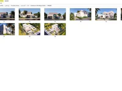 Villa C8 - Sketchup dwg lumion render picture 3D model