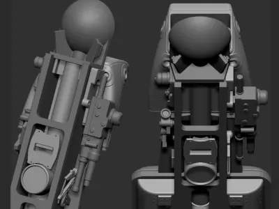 Millennium Falcon Chair for Cockpit Jazzinc upgrade 6th Scale  3D model