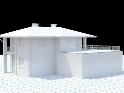 highly detailed single-family house 16 3D model