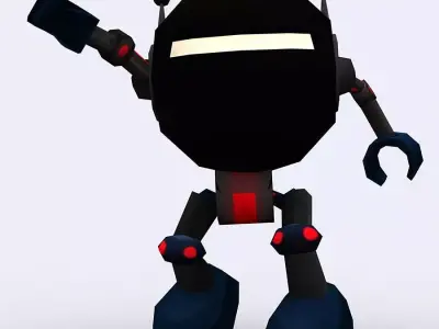 3DRT - Chibii-robot-15 Low-poly 3D model