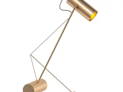 ed049 gold table lamp with metal base 3D model