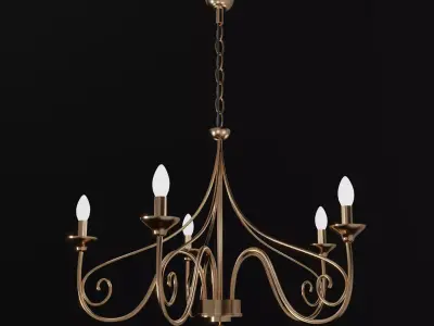 Rustic chandelier 3D model
