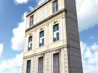 Apartment House Low-poly 3D model order