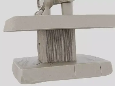 Fantasy Wooden Watch Post for 3D print 3D model