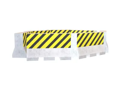 Road Barriers v4 010 Low-poly 3D model