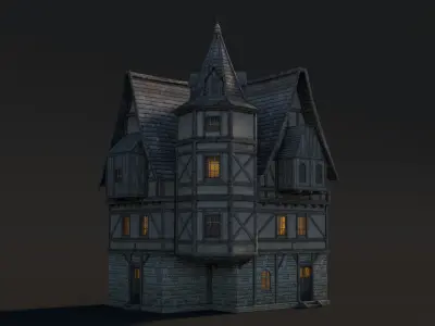Fantasy Medieval House 06 3D model