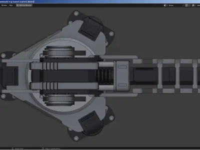 Sci-fi Turret - Cannon 3D model