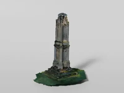 Old grave monument 3D model