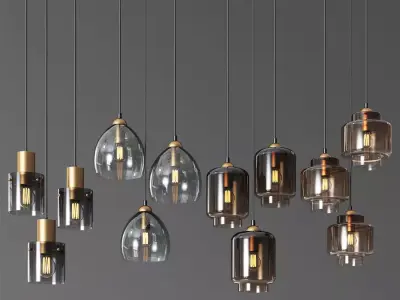 Pendant Light Collection 3D model