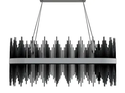 CHANDELIER GLASS CHROME 3D model