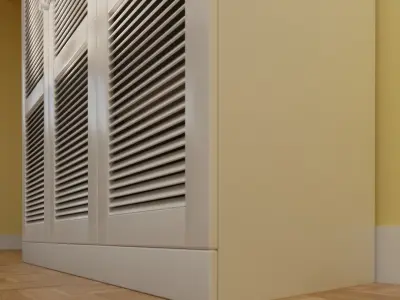 White Pine Wardrobe 3 Doors CL101 3D model