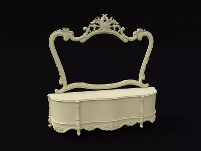 MIRROR STAND AND MIRROR 3D model