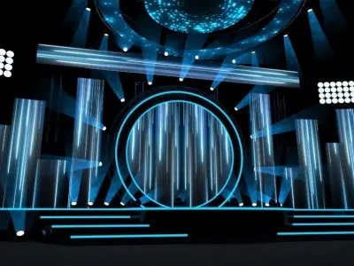 Event Stage Low-poly 3D model