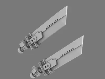 Space Knights Fantasy Cloud Sword RIGHT 3D print model