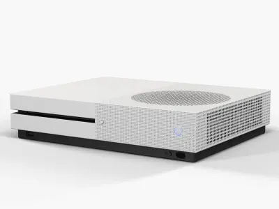 Microsoft Xbox One S Game Console Low-poly 3D model