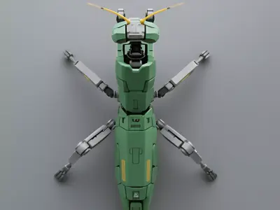 Futuristic Robotic Mantis   Sci-Fi Insect Mech 3D Model Game  3D model