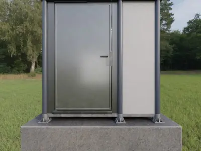 Public Toilet Version 3 - Interior Low-poly 3D model