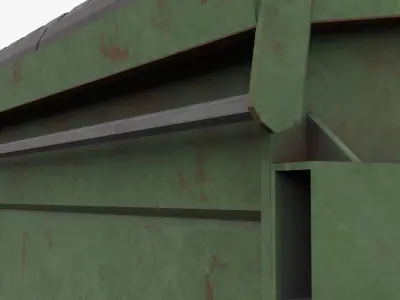 Retro PSX Low Poly Dumpster Low-poly 3D model