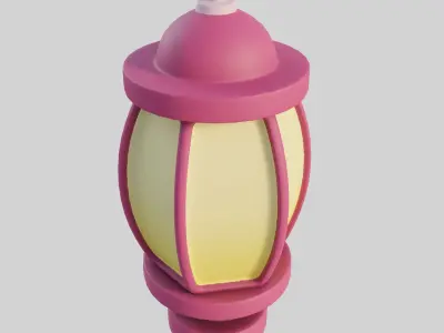 Cartoon Street Light 3 3D model