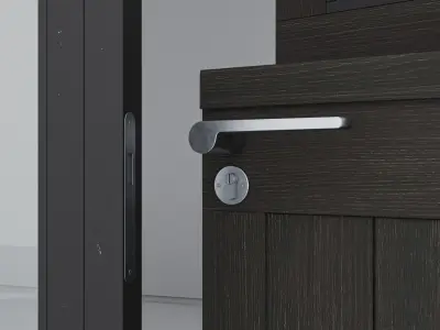 Aluminium door 163 3D model