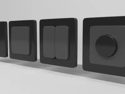 Light Switch Pack Low-poly 3D model